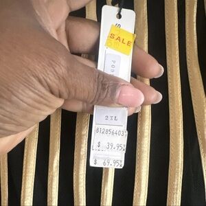 Gold and Black Striped Men's Blazer